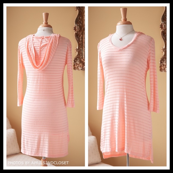 MARIKA SWIMSUIT COVERUP HOODIE TUNIC DRESS A3C - Picture 2 of 8
